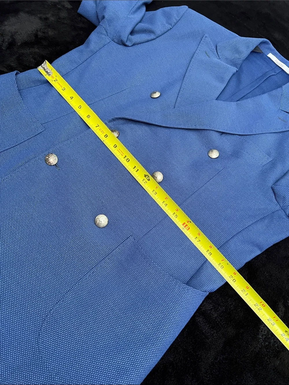 Italian Fugato, Giovanni Marques Men's Double-Breasted Blue Sport Blazer